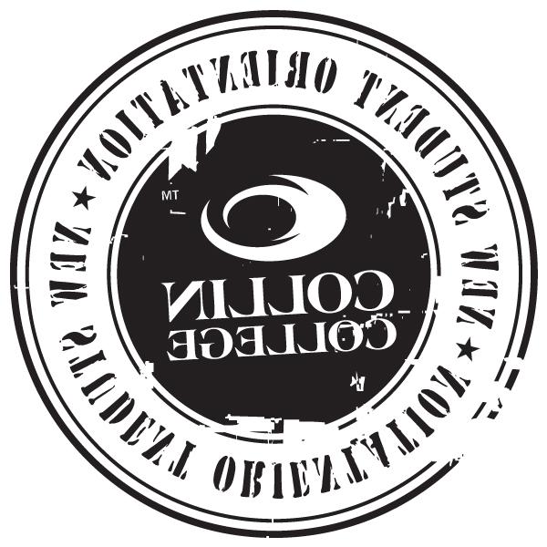new student orientation logo stamp
